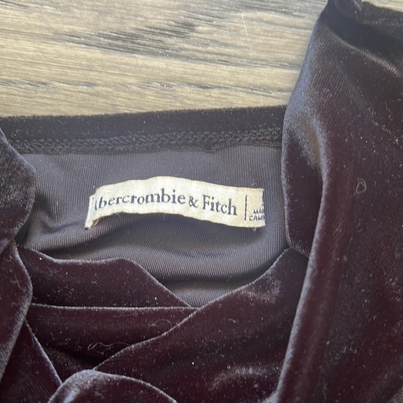 Abercrombie & Fitch | Black velvet cowl neck bodysuit - Picture 7 of 13